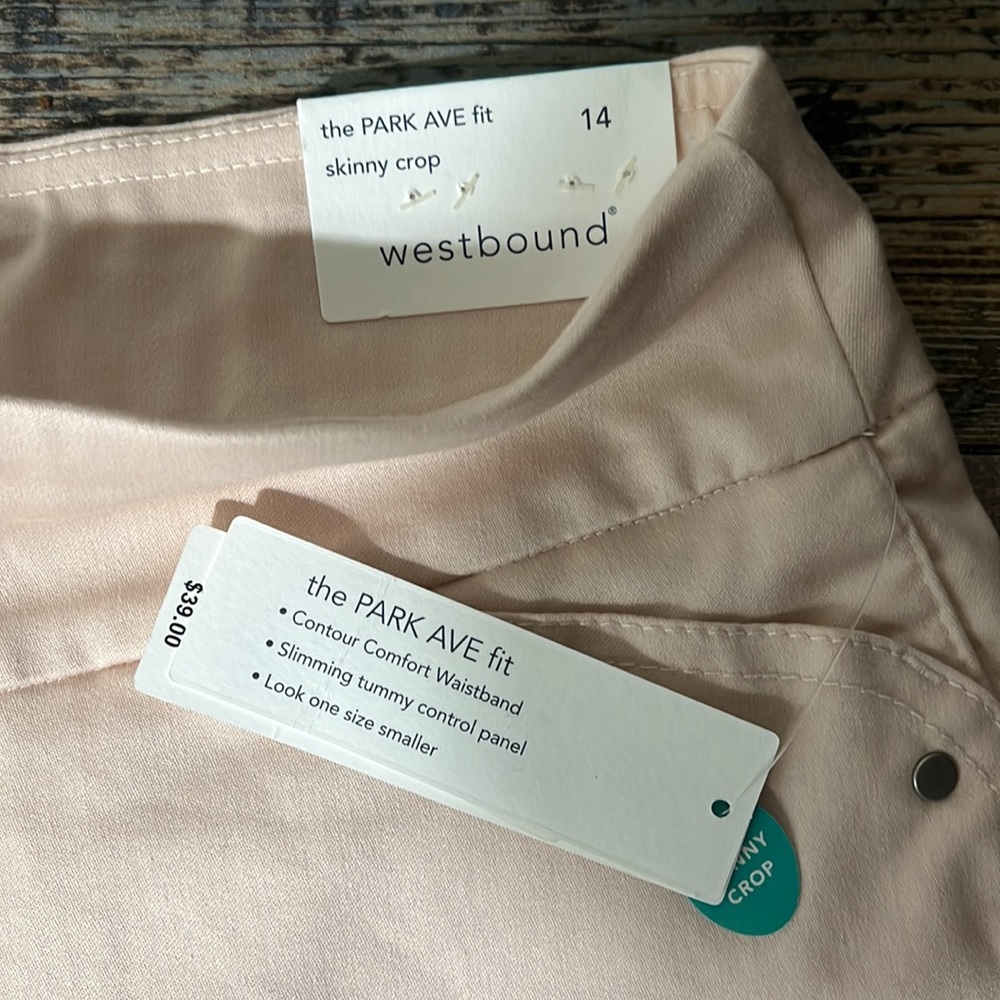 NWT Westbound light pink skinny crop pants - Picture 4 of 5
